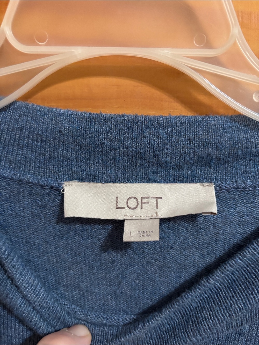LOFT Men's Slate Blue Crewneck Sweater - Picture 2 of 4